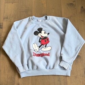 Disneyland Mickey Mouse Light Blue Crewneck Sweatshirt Medium